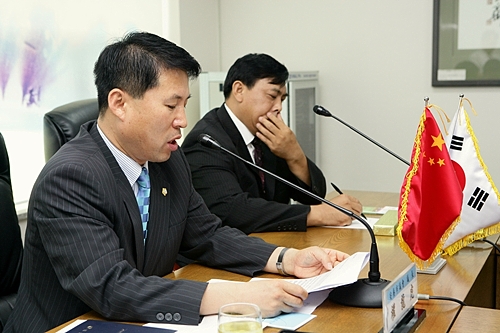 중국웨이팡시 풍쟁대표단 방문